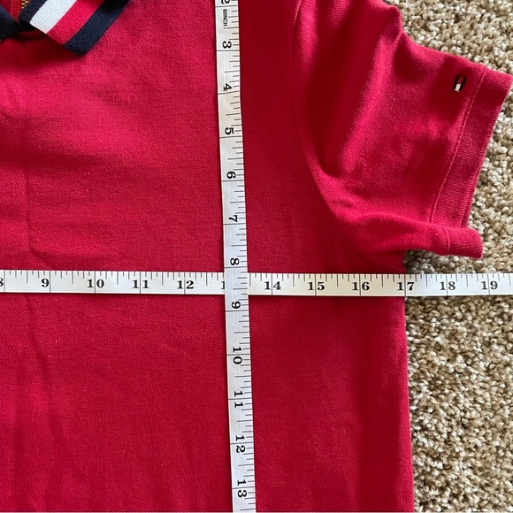 Tommy Hilfiger Collared Polo Dress Women’s XS Red T Shirt Dress Cotton Mini - Picture 12 of 15